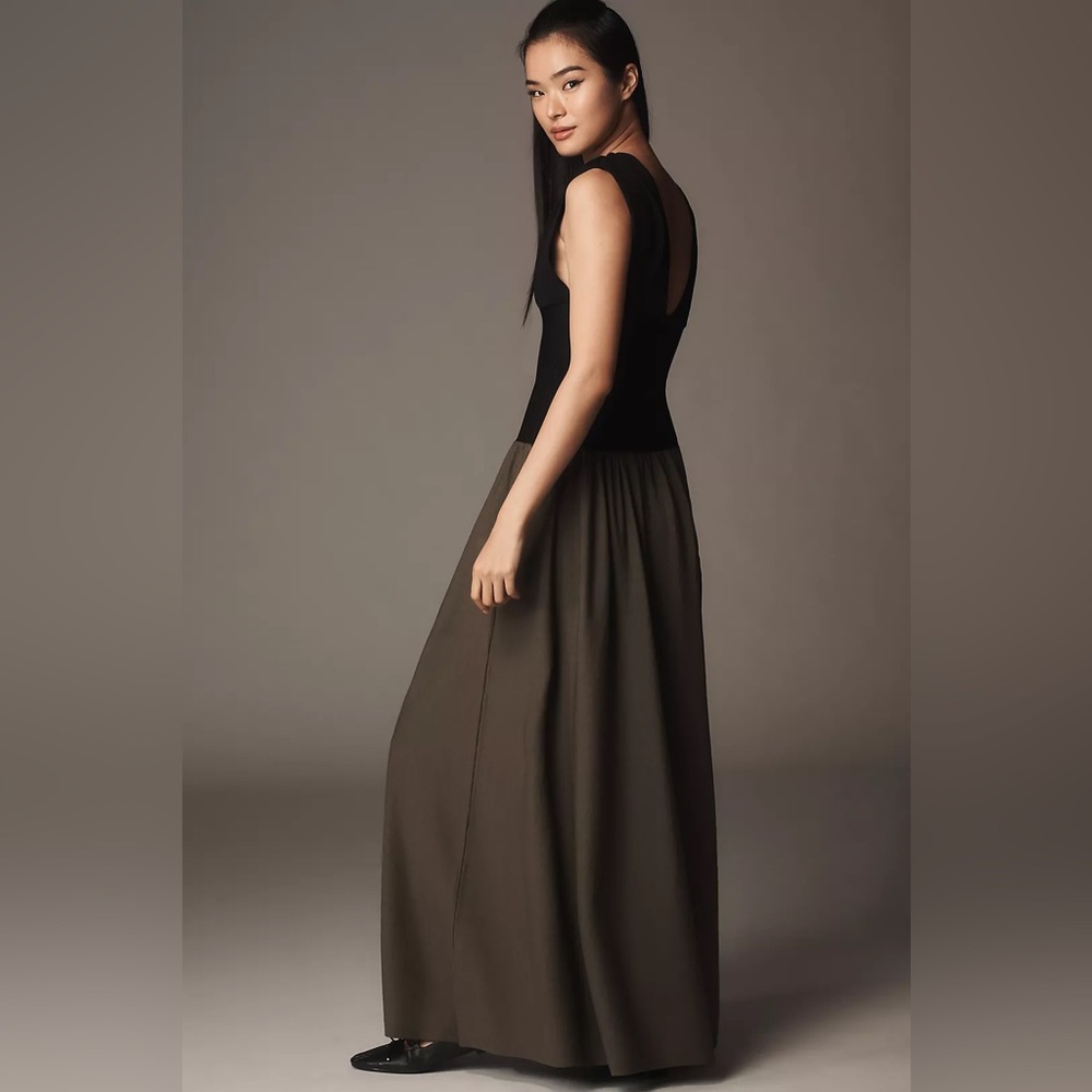 WeWoreWhat Black and Olive Maxi Dress Size M